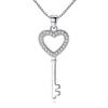 Plated Silver Accessories Ornament Key Necklace Female Simple Pendant Key Clavicle Chain Short Silver Accessories
