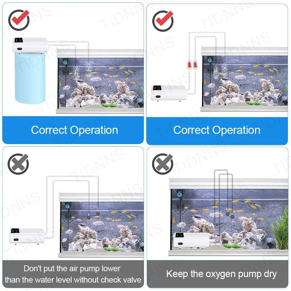 Аквариумный насос для аквариума с кислородом, зарядный воздушный насос двойного назначения, литиевая батарея Usb, бытовой портативный для рыбалки, бесшумный, 6000 мА, для улицы