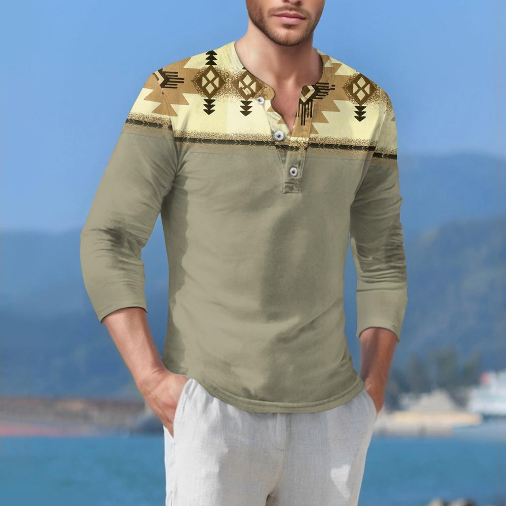 Men'S T-Shirt Street Casual Fashion Long Sleeved Top