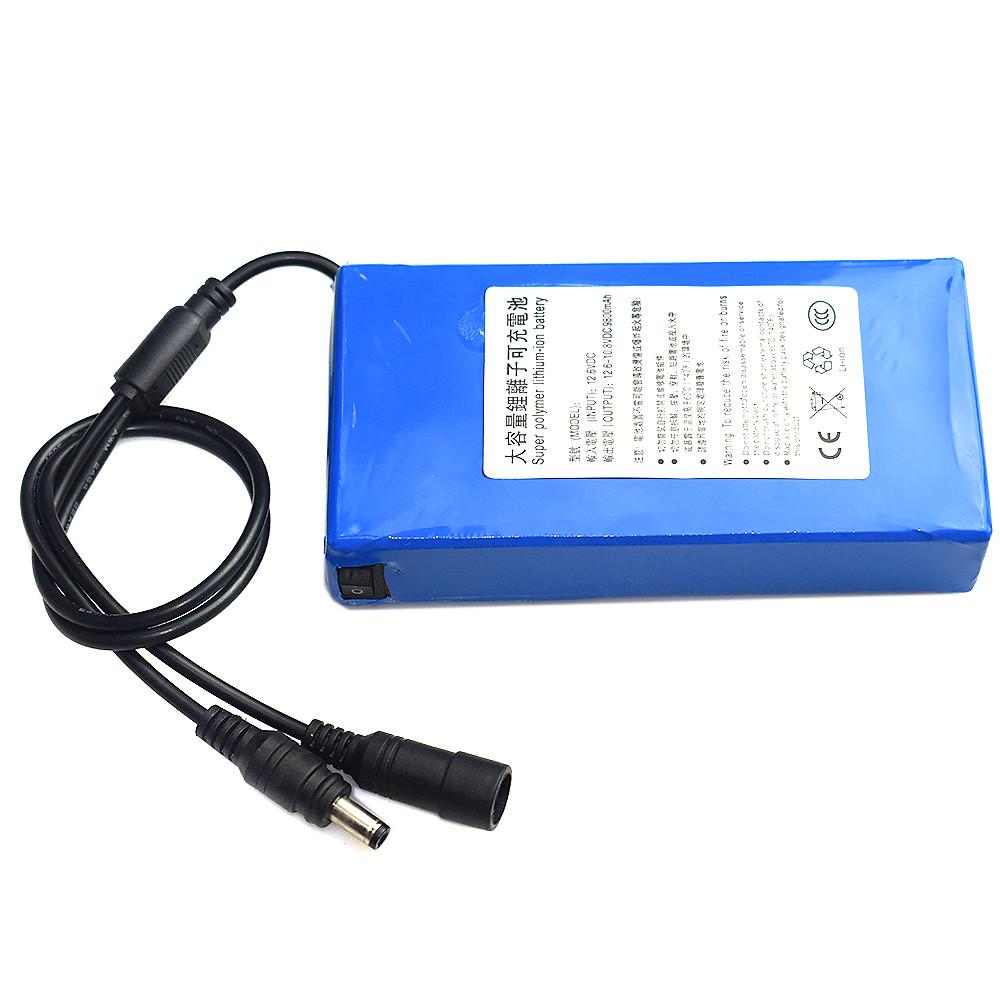 Суперперезаряжаемый литий-ионный аккумулятор 12 В, 6800–18 000 мАч + вилка европейского стандарта
