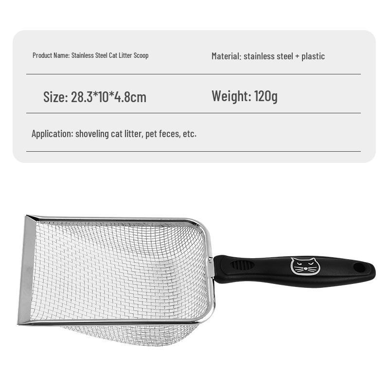 Stainless Steel Mesh Bentonite Cat Litter Scoop - 8 Mesh Rudina Chicken Shovel Pet Tool