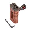 Adjustable Wooden Camera Cage Handle Left/Right Side Hand Grip 3/8 Inch Screw ARRI-Style Mount with