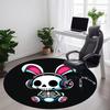 1pc Bunny Beats Office Round Area Rug, Under Office Chairs Bedroom Living Room Home Decor, Room Deco, Available in Various Sizes