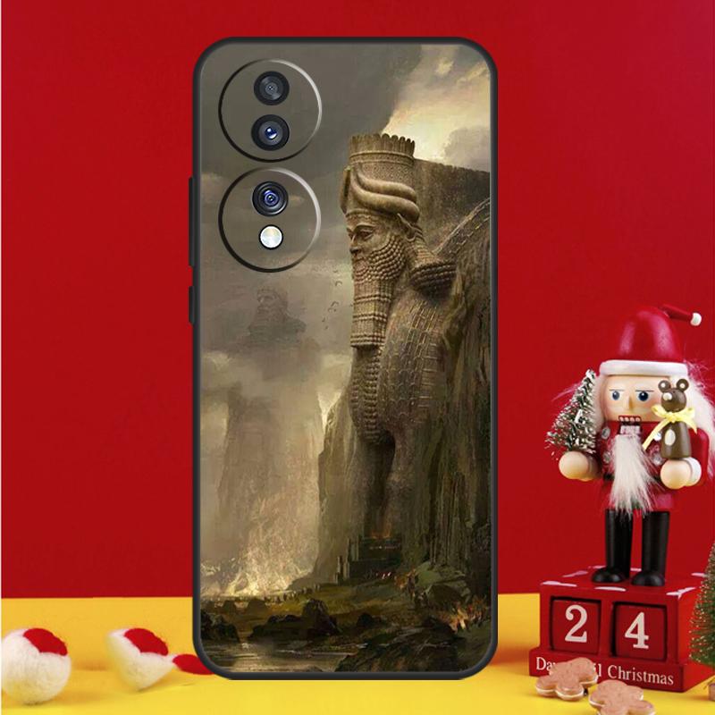 Ламассу Ассирийская Месопотамская Чехол Для Honor Magic 8 5 6 7 Lite Honor Win X9b X9c X9a X8c X8b 50 70 90 200 400 Pro Чехол