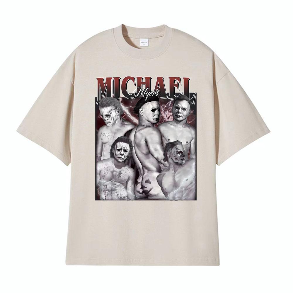 Michael Myers Sexy Funny Halloween Graphic T Shirts Unisexs Women Clothing Fashion Vintage Tshirt Short Sleeve Oversized Tshirts