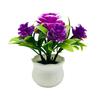 Artificial Potted Plants 5 Rose Flower Head Home Office Table Centerpiece Wedding