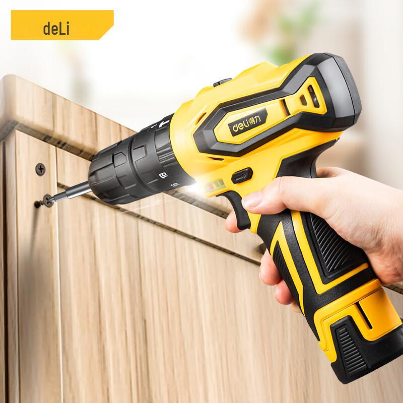 Deli 12V Cordless Lithium-Ion Impact Drill CN plug (adapter included)