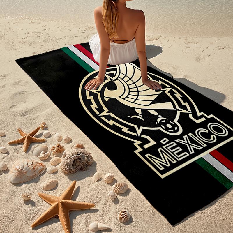 México Football Fashion Beach Towel: Ideal for Summer Adventures Soft, absorbent and quick drying suitable for swimming and bathing