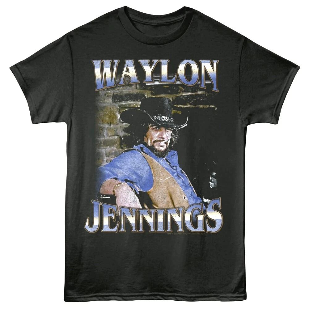 Мужская футболка Waylon Jennings с курящим