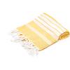 Washed Cotton Pestemal with Yellow and White Stripes