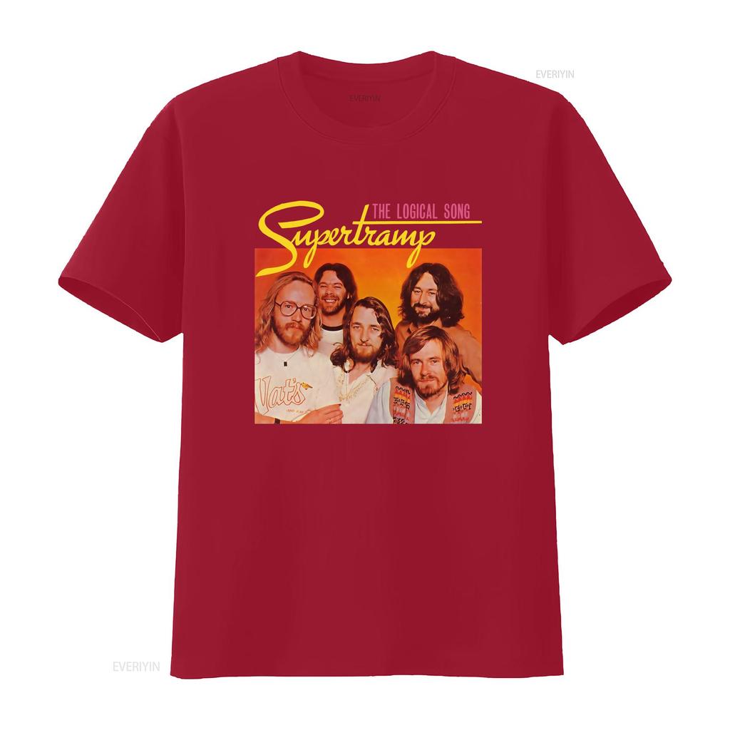 SUPERTRAMP THE LOGICAL SONG Band T Shirt for Black S 5XL OM102 vintage Washed Stretched Casual Soft streetwear graphic homme