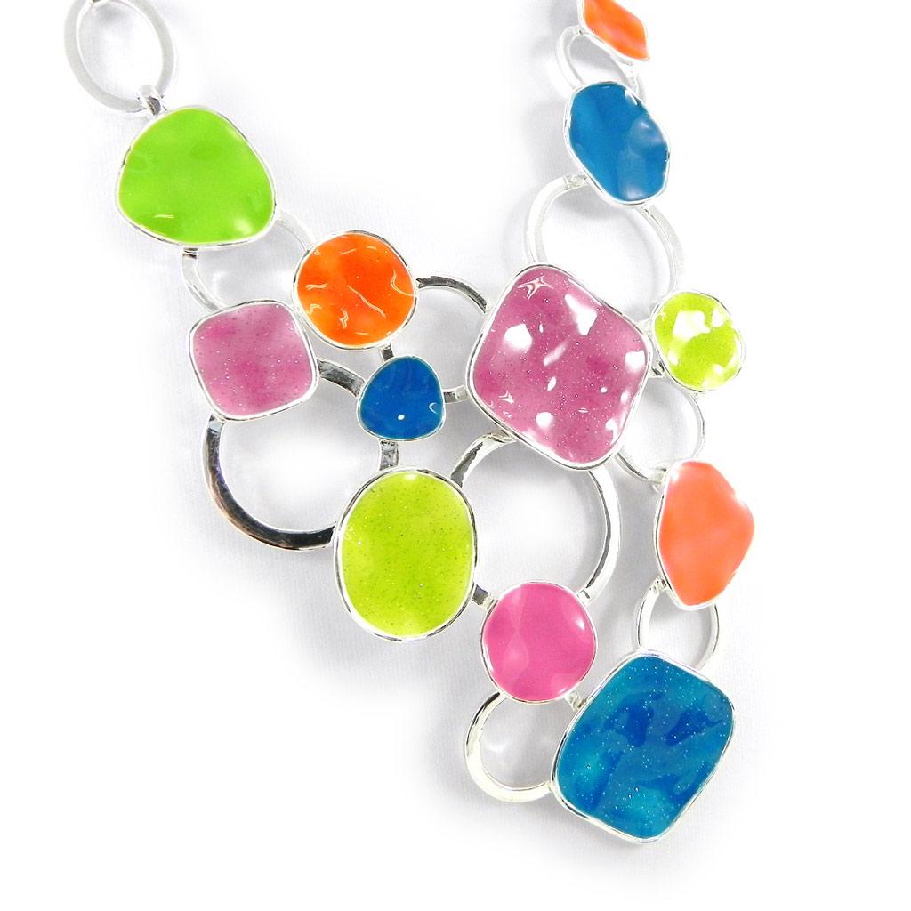 NOA [H2437] — Многоцветное дизайнерское колье «Раскраска»