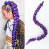 Фиолетовая k-pop группа охотников на ведьм косплей аниме парик с той же повязкой на голову золотая нить парик с хвостом коса