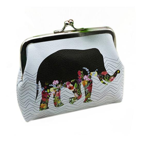 Женский мини-кошелек с птицами и цветами, чехол для монет, клатч, кошелек