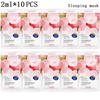 10 Pcs/Set Niacinamide Sleeping Mask Shrink Pore Mask Moisturizing Disposable Mask Skin Care Improve Roughness Brighten Facial Mask