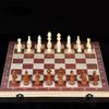 1 Set 3-In-1 Chess Board Game Wooden Chess Checker Backgammon Game Foldable Portable