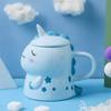 Unicorn Ceramic Water Cup Dinosaur Shaped Mug with Cover Spoon Creative Hand Painted Cartoon Super Cute Super Cute Personality