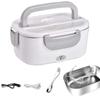 Electric Lunch Box with Carry Bag Portable Fast Food Heater 110V-12V, 1.5L Large Heated Lunch Boxes