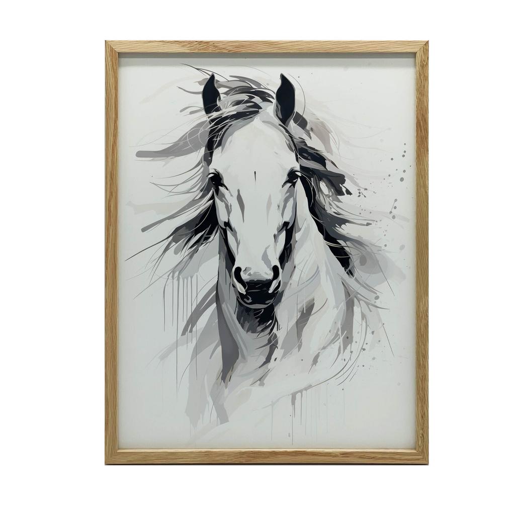 Subtle Elegance of the Horse Subtle Elegance of the Horse, 30X40 Cm, White Wooden Frame, 230 Gsm Matte Paper