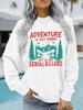 Adventure Print Women's Hoodie - New Autumn Style, Versatile, Round Neck