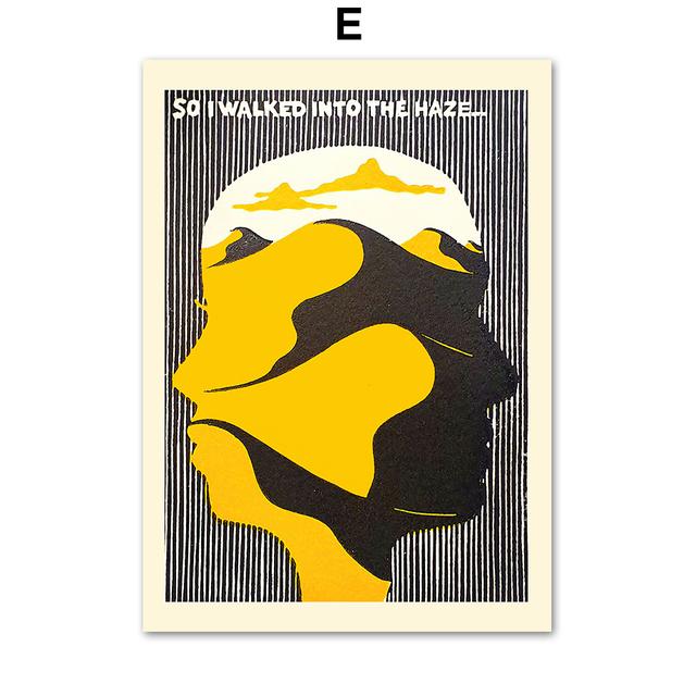 Музыка кошки Канагава Дэвид Боуи оригинальный Смит настенная живопись на холсте скандинавский плакат с принтом настенные панно для декора гостиной без рамки