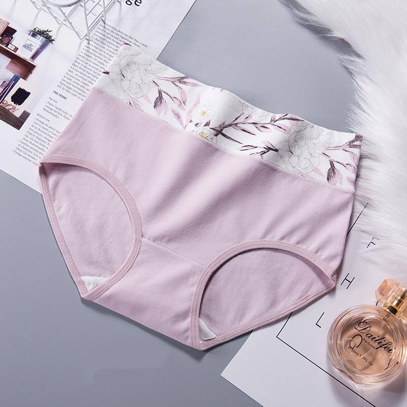 High Waist Women's Panties Breathable Cotton Underwear Briefs Ladies Underpants Plus Size