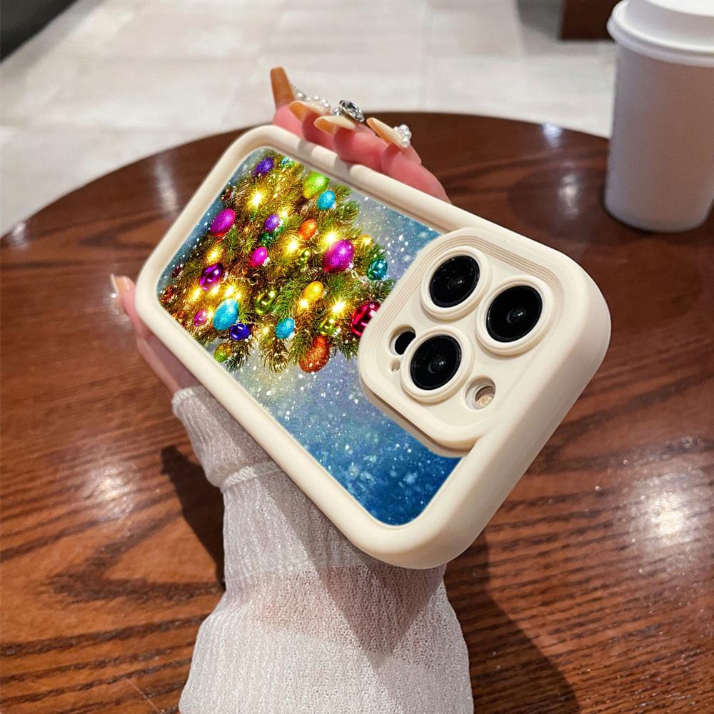 N117 Новогодние Счастливого Рождества арт Мягкие чехлы для телефонов Angel Eyes для iPhone 16 15 14 13 11 Pro Max 8 7 6s Plus 12 mini XR XS Max SE Противоударный чехол
