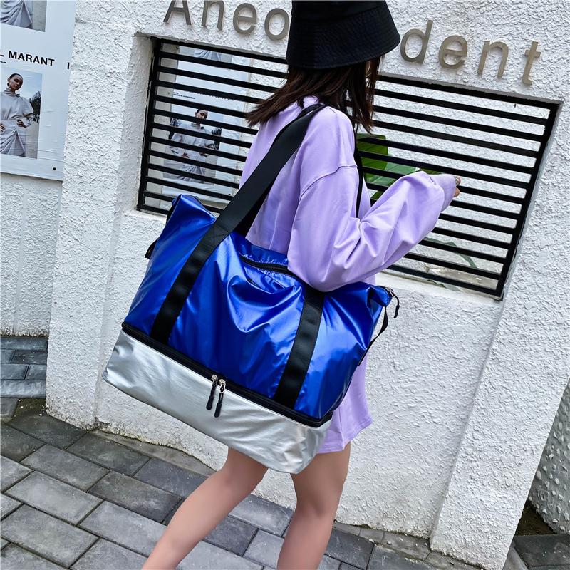 Дорожная сумка Портативная большая сумка Женская уличная дорожная сумка для сухого и влажного отделения для упражнений Фитнес-сумка