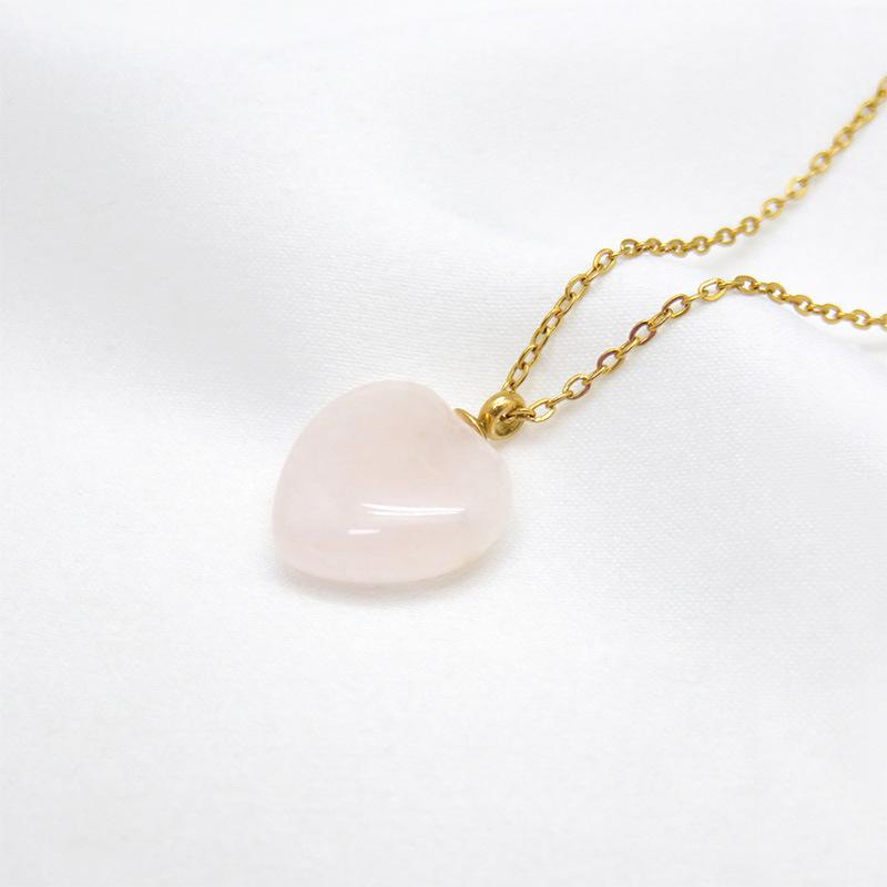 12 мм кулон Love Simple Peach Heart высококачественное ожерелье из натурального камня для женщин на лето