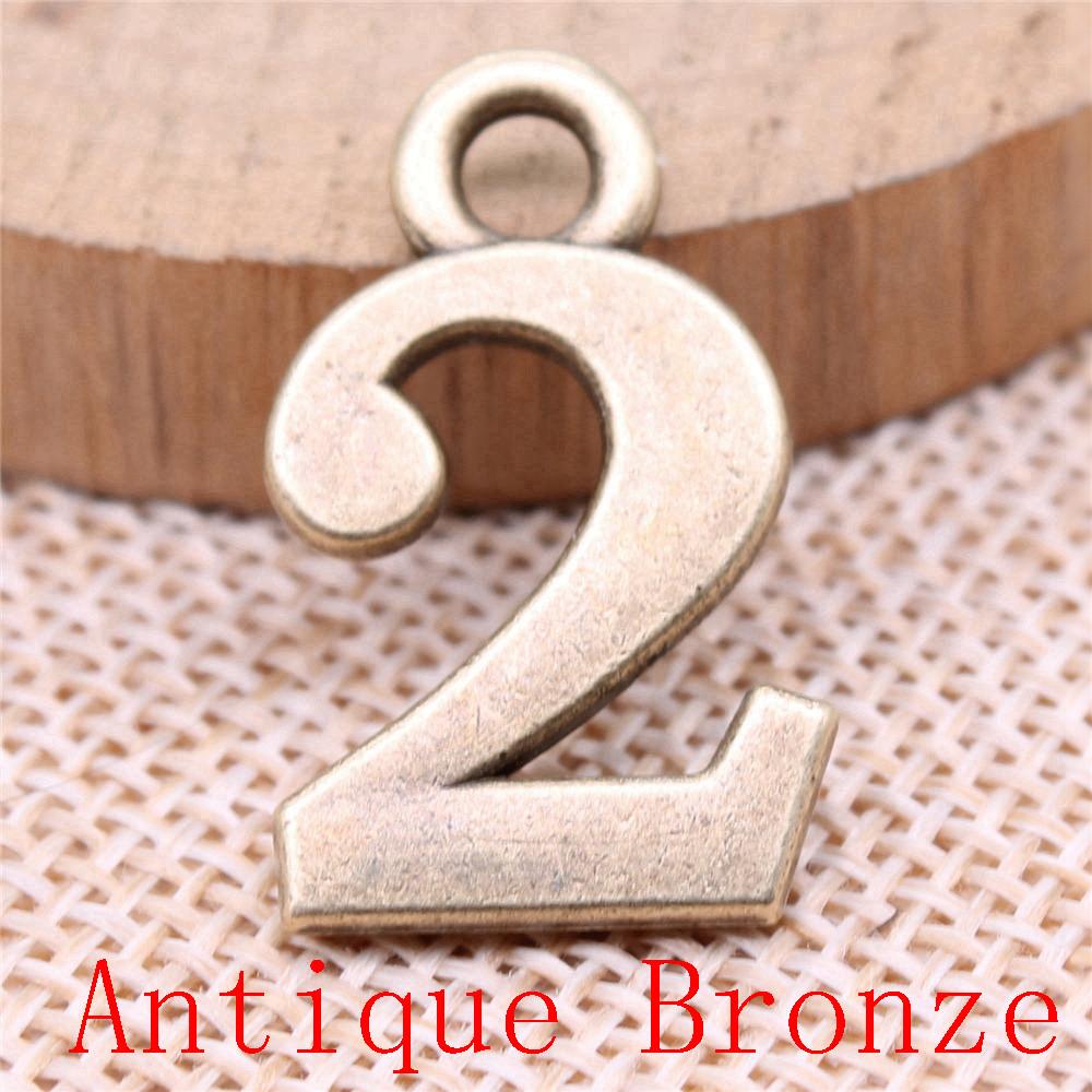 Study Travel Number Charms Pendant For Bracelet Necklace Jewelry Making Craft Findings
