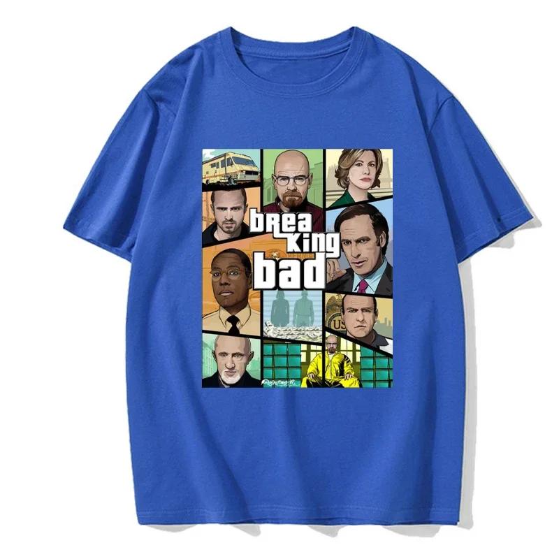 Во все тяжкие Гейзенберг Лучше звоните Солу Лос Поллос Кук Модные мужские новые летние футболки с коротким рукавом и круглым вырезом