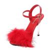 Women's Sexy Stiletto Sandals Sexy Super High Heels Night Club Transparent Sandals 19861 Series 11cm High 35-43 Large Shoes LFD
