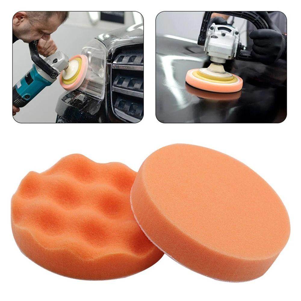 1Pcs Sponge Buffing Foam Sponge Polishing Pad Power Tools Accessories Polisher Drill Wheel Adapter Car Polishing Disc 3-7inch