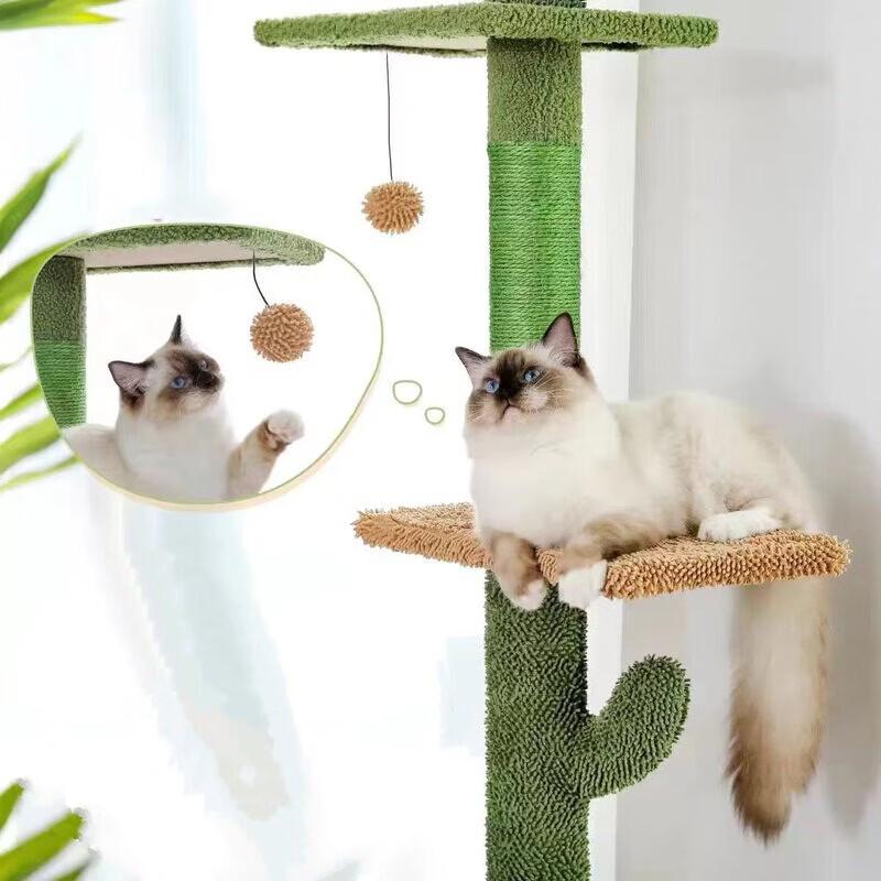 Cactus Cat Tree with Nest and Scratching Post
