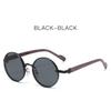Vintage Round Sunglasses Steampunk Fashion Classic Gradient Eyewear Outdoor Punk Trendy Luxury Brand Design Metal Sun Glasses