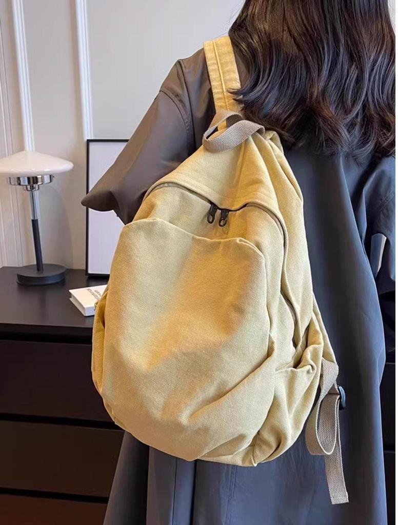 Женский ретро холщовый рюкзак: Вместительный, Прочный и Стильный для Колледжа, Путешествий и Многого Другого