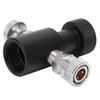 G1/2-14 CO2 Refill Adapter Connector Black Soda ASA Release Valve with 8mm Female Quick Plug