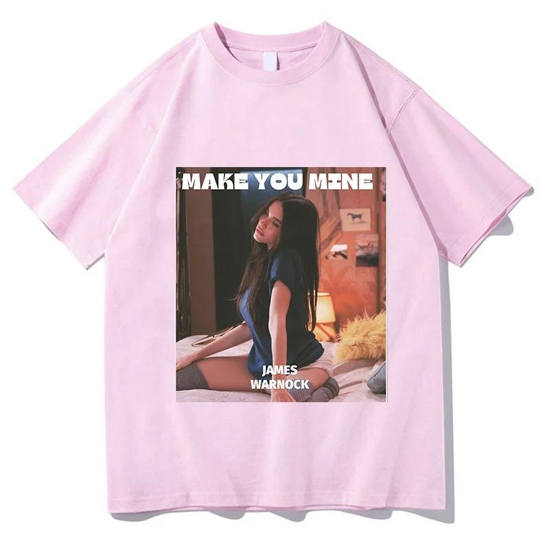 2026 Мэдисон Бир Make You Mine Футболка Модная Унисекс Короткий Рукав Одежда Эстетичная Мода Графическая Хип-хоп Парная Футболка