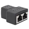 5 PCS 1 Into 2 Three Way RJ45 Ethernet Splitter Adapter Wire Extender  Internet Network Extension
