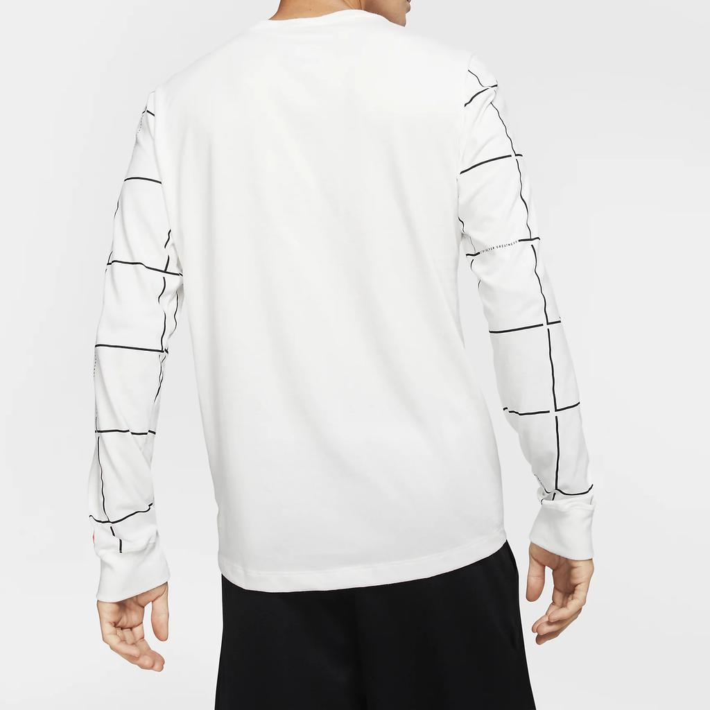 Nike Мужская футболка с длинным рукавом Dri-Fit Lebron Basketball Grid, белые топы CD0926-121