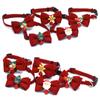 Съемный мягкий рождественский бант, снежинка, снеговик, колокольчик, кошачий ошейник, галстук, регулируемые ошейники для котят и щенков, ошейники, нарядное ожерелье