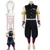 Anime Demon Slayers Season 2 Kimetsu No Yaiba Uzui Tengen Cosplay Costume Black Uniform Halloween Christmas Party Clothes