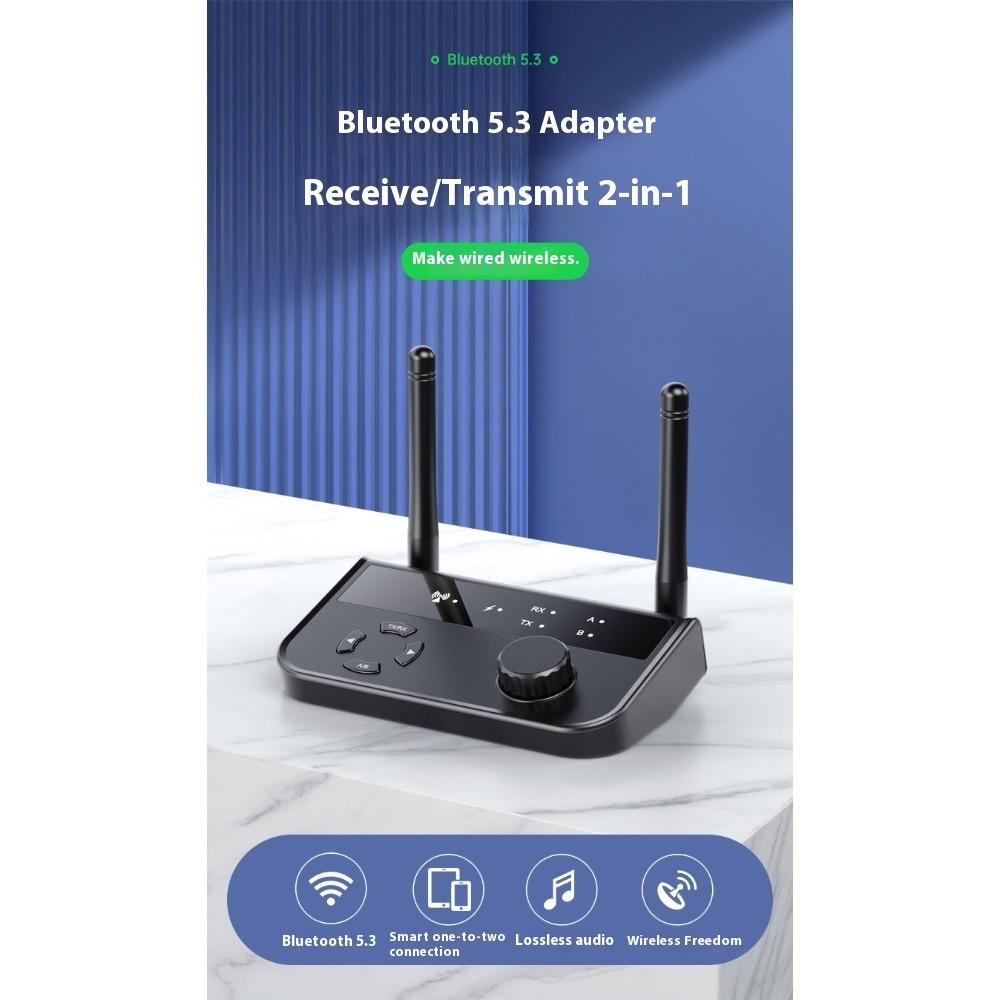 Bluetooth музыкальный приемник-передатчик 2-в-1 V5.3 Прием и передача Один-к-двум Поддержка TWS