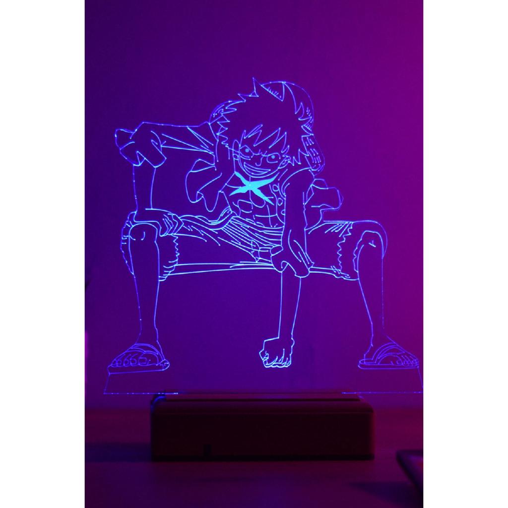 Monkey D.luffy One Piece 16-цветный ночник в стиле аниме с контролем цвета
