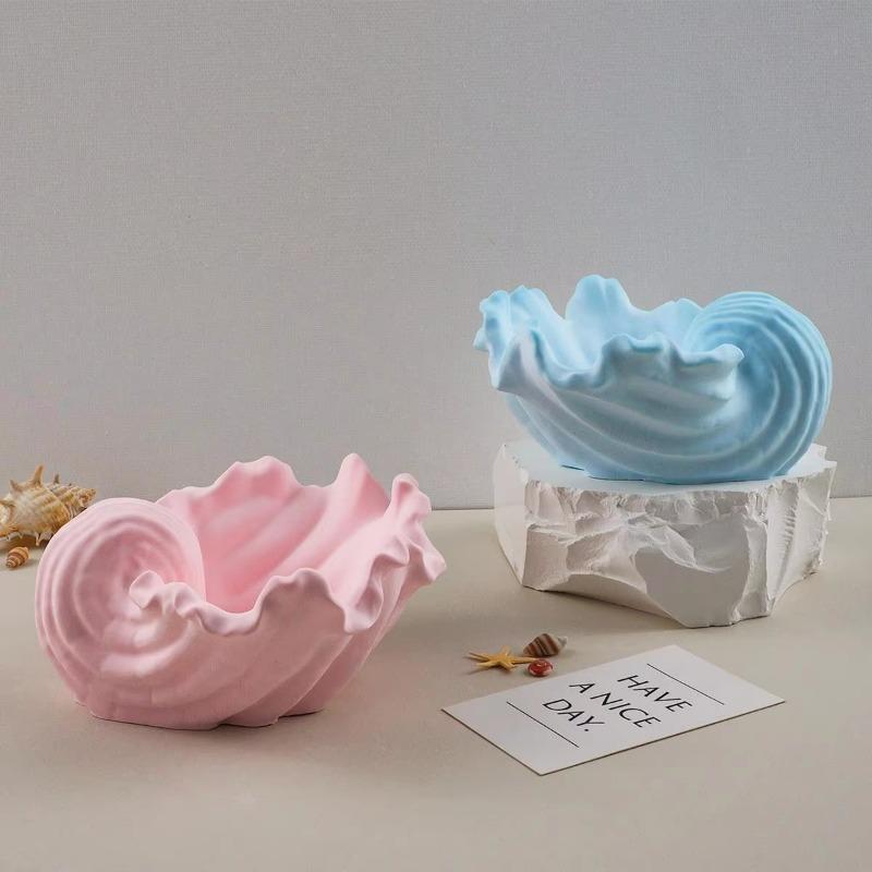 Силиконовые формы для свечей в банке в виде раковины в океанском стиле, сделай сам, ручная работа, для изготовления ароматизированного воска, шкатулки для хранения украшений, форма для литья, декор для дома, поделки