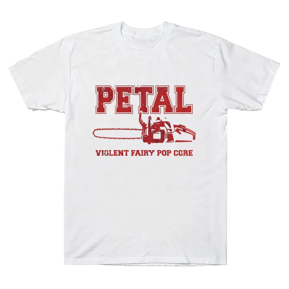 Футболка с принтом 'Petal Chainsaw' Арианы Гранде Винтажная Графический Принт Футболка Унисекс Эстетичный Уличный Стиль Короткий Рукав Хлопок Повседневная Футболка