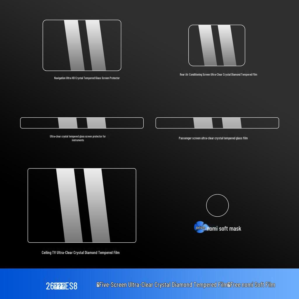 Nio ES8 Navigation Screen Protector & Rear AC Mod Kit