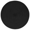 Set De Table - Tressé Rond - Noir - Diamètre 38 Cm - 100% Polypropylène