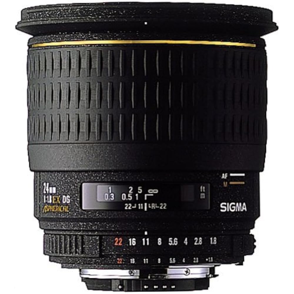 SIGMA Single Focus Wide Angle Lens 24mm F1.8 EX DG Asphalt Macro Full Size Compatible