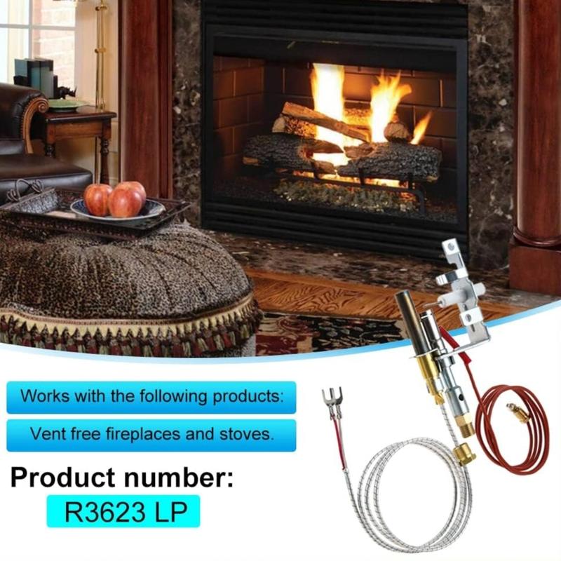 Propane Gas PilotsAssembly Include Thermocouple and Thermopile PP225 R3623 14D0477 103778-01 for Empire Fireplaces Stove